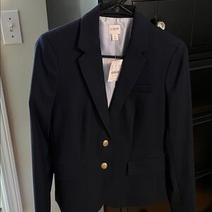 J. Crew Women's Dark Blue Blazer with Gold Buttons